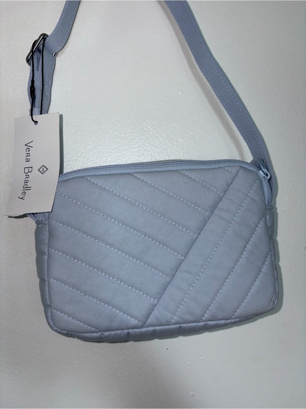 Vera Bradley Quilted Light Blue Crossbody Bag